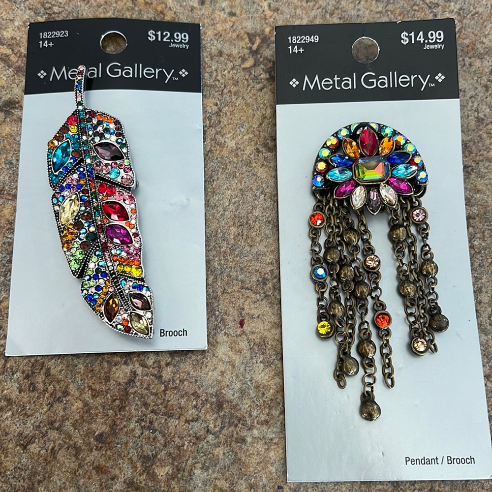 Multicolor Brooches | set of 2